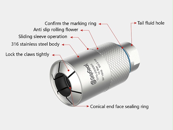 Schematic structure of quick sealing joint