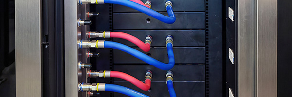 Server cabinet cooling line