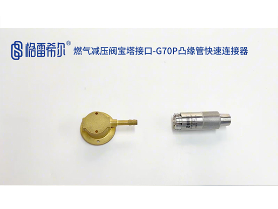 Gas pressure reducing valve pagoda interface-G70P flange tube quick connector